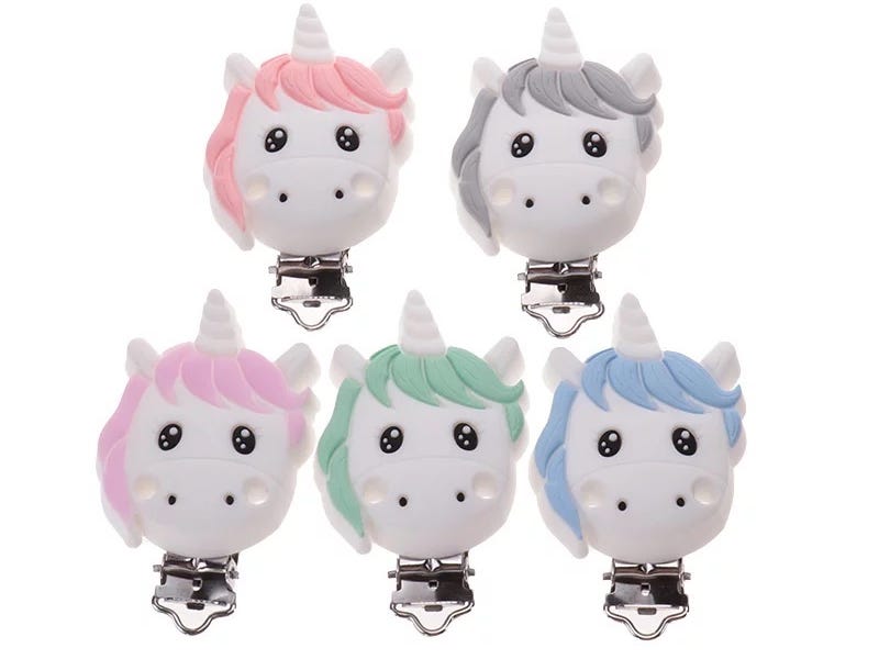 clip silicone unicorno
