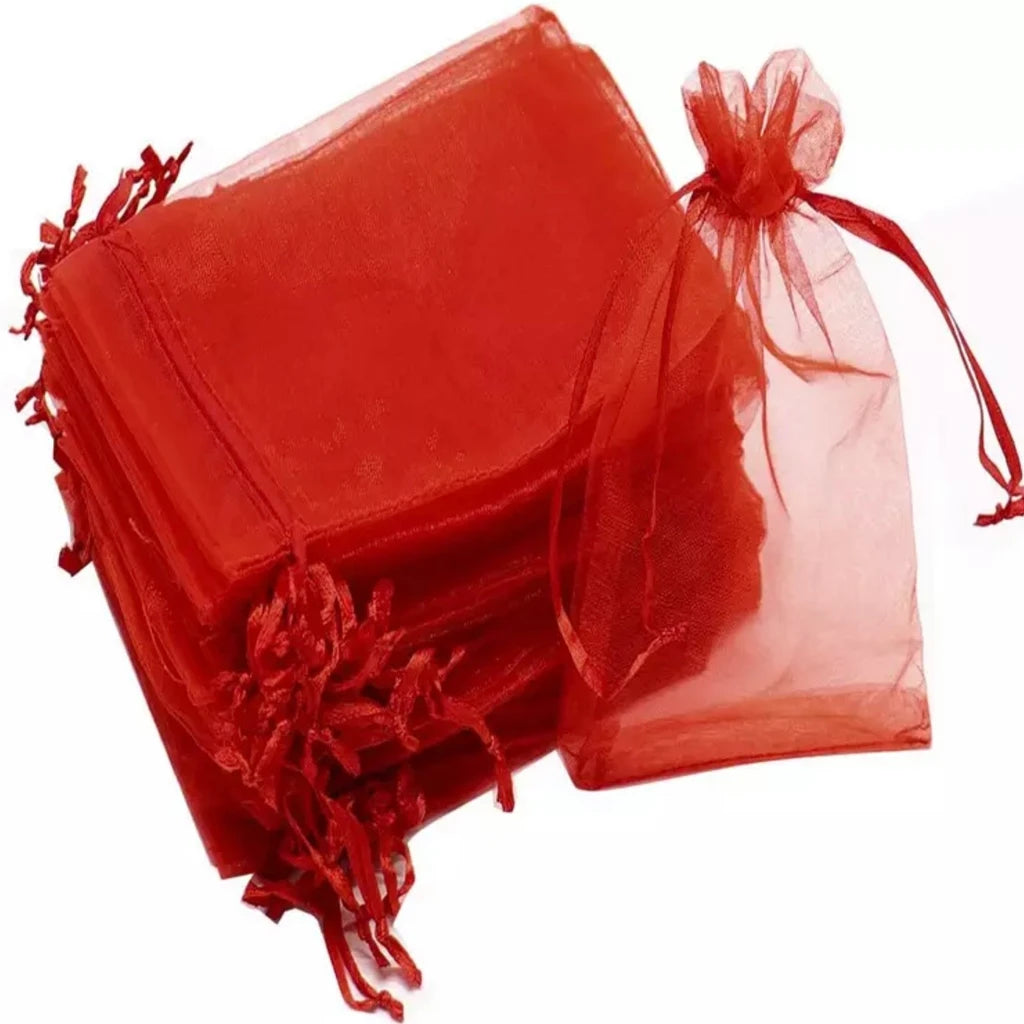 10 confezioni in organza 9x12cm