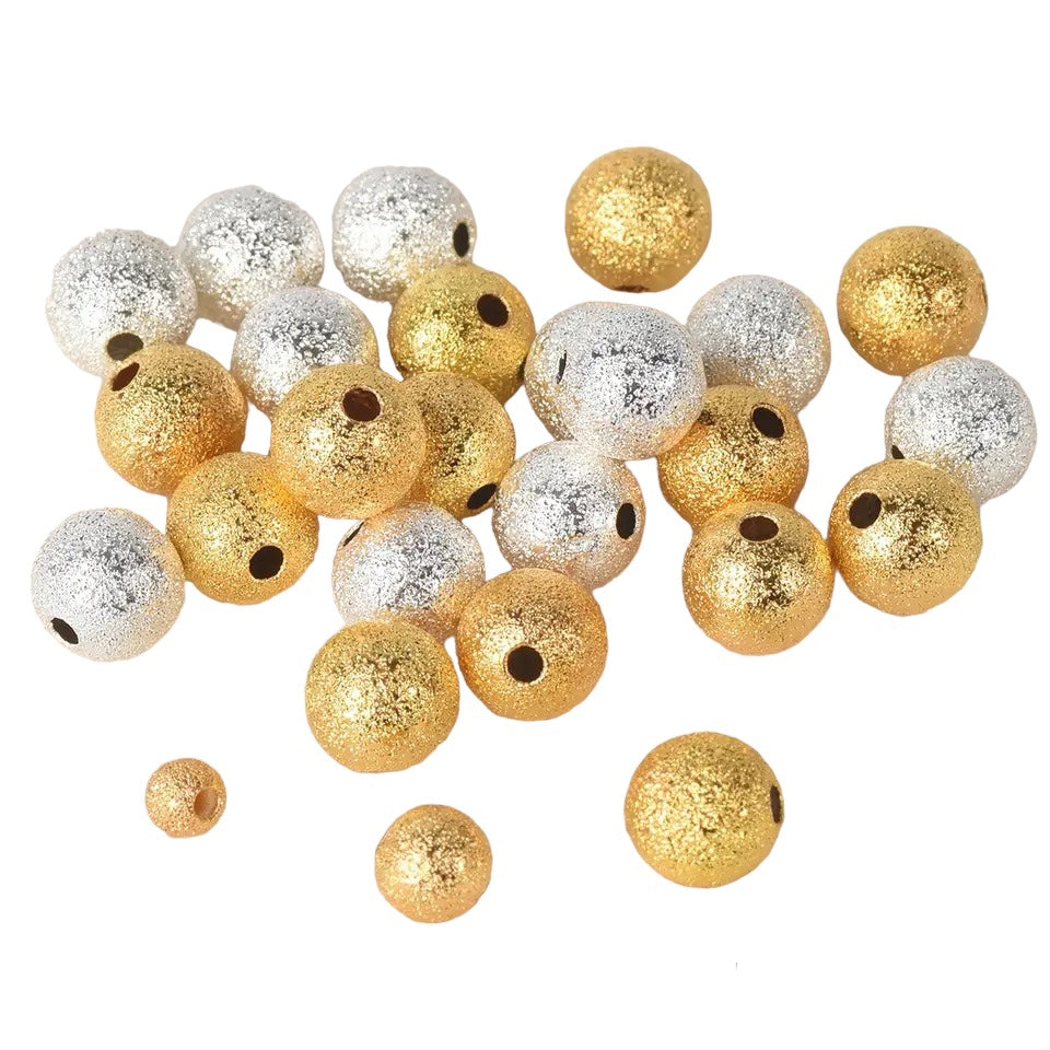 perline argentate e dorate