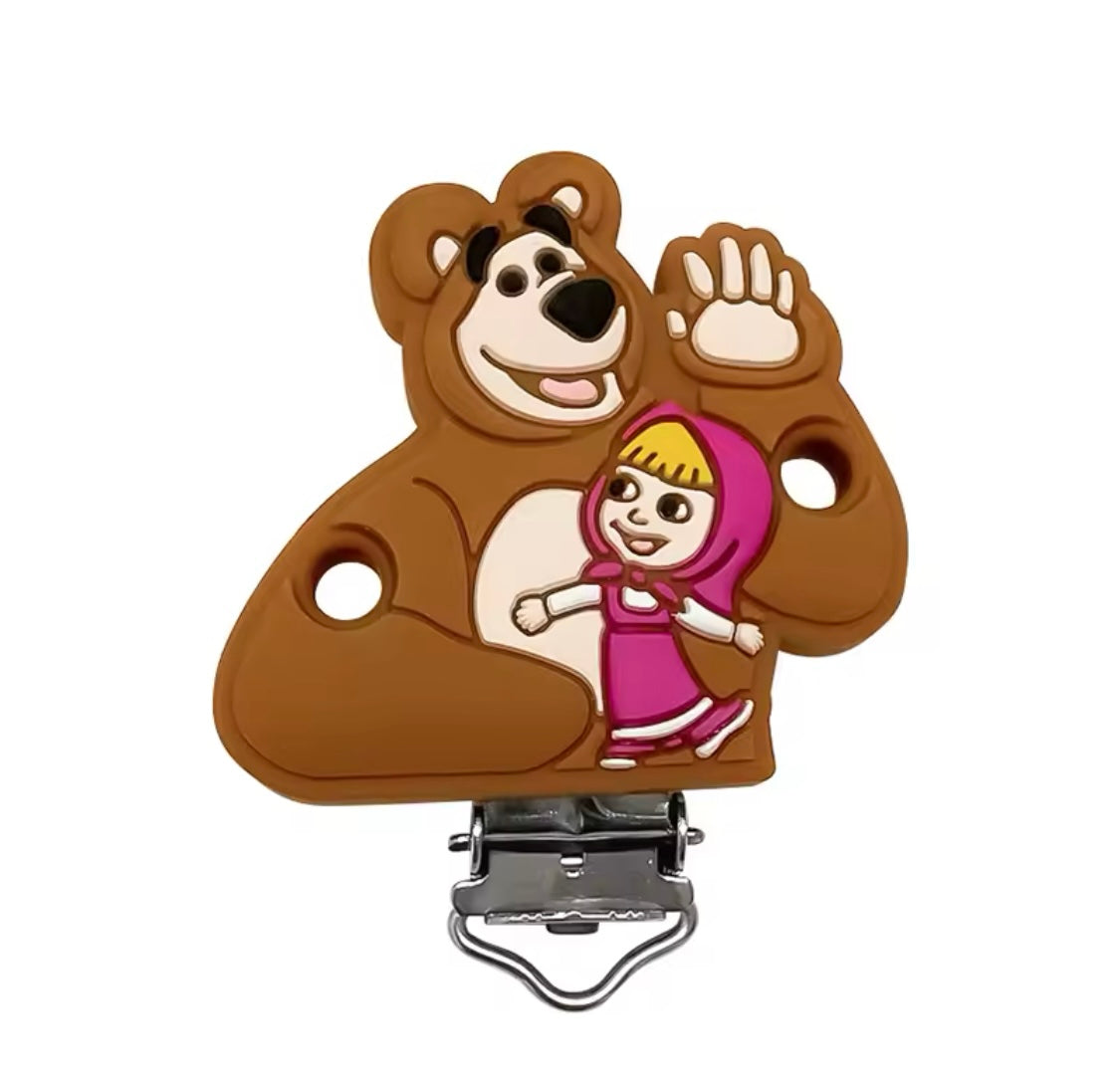 Clip silicone Masha e Orso
