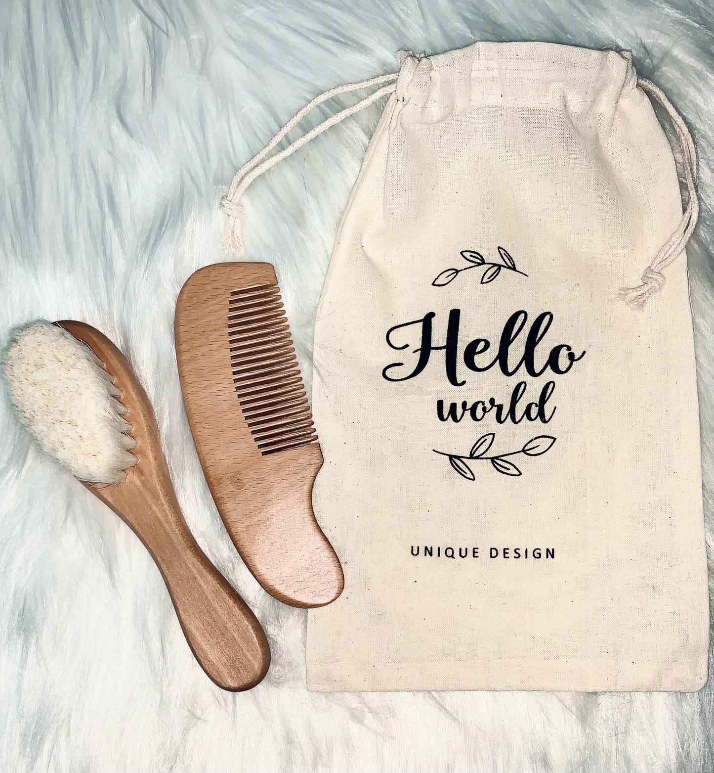 kit spazzola e pettine neonato