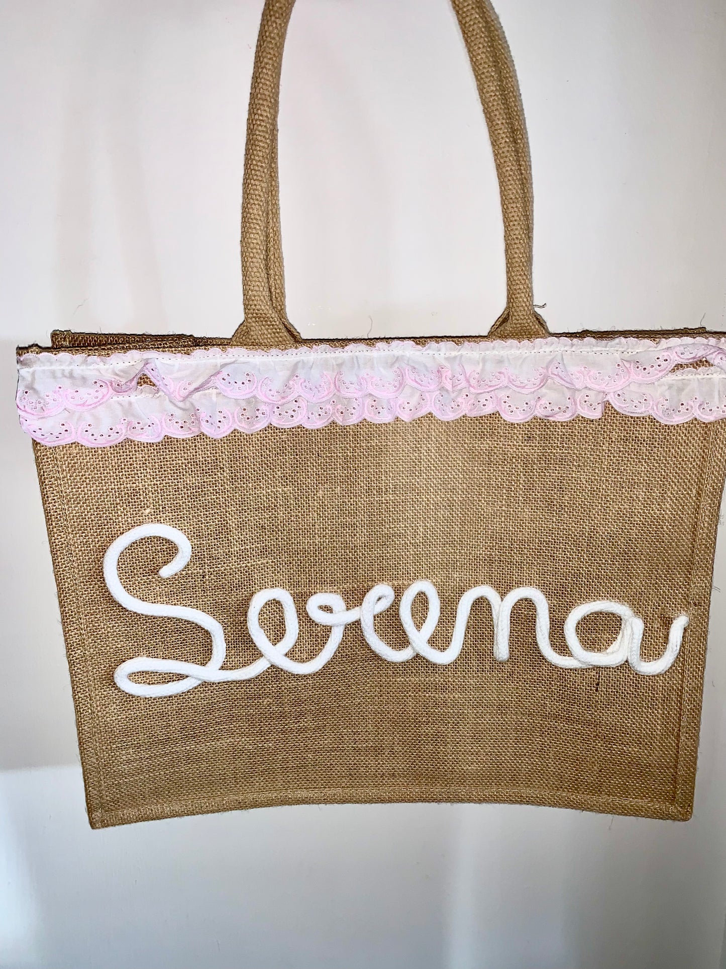 borsa juta personalizzata in tricotin