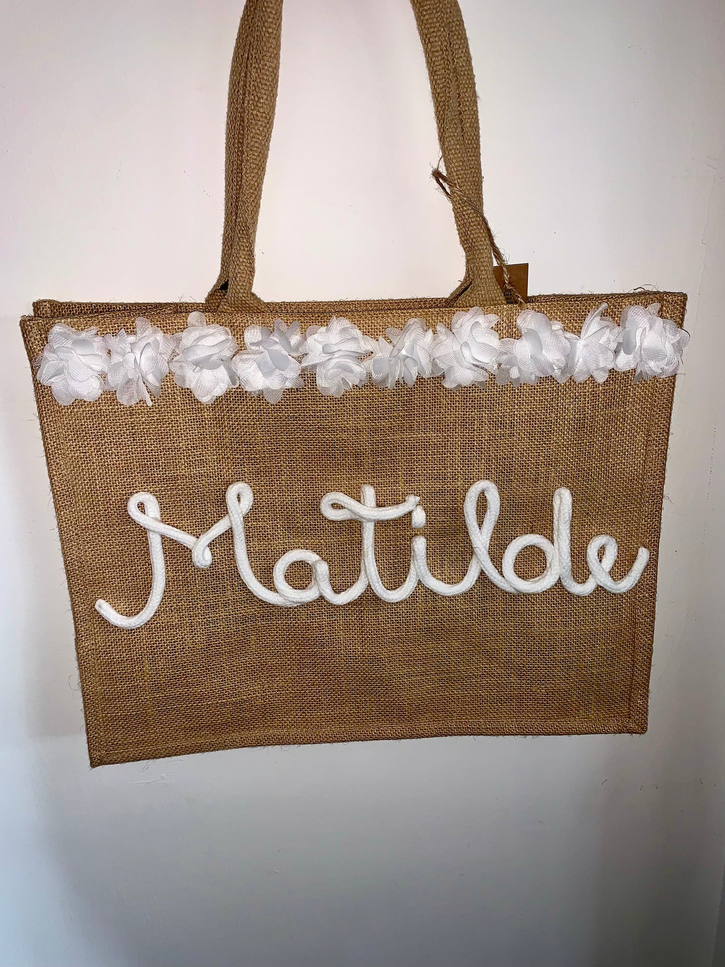 borsa juta personalizzata in tricotin