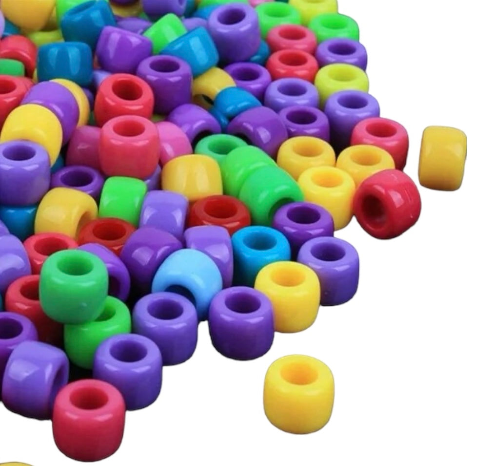 50 perline 6x9mm colori accesi