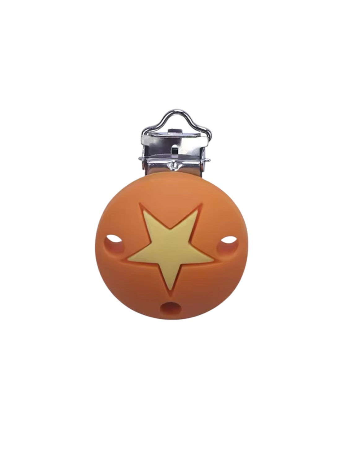 Clip silicone stella arancione
