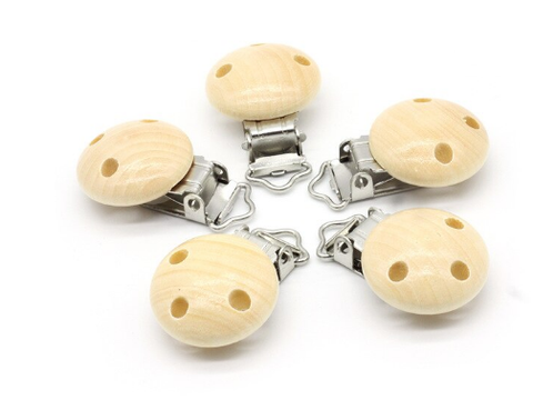 clip in legno naturale