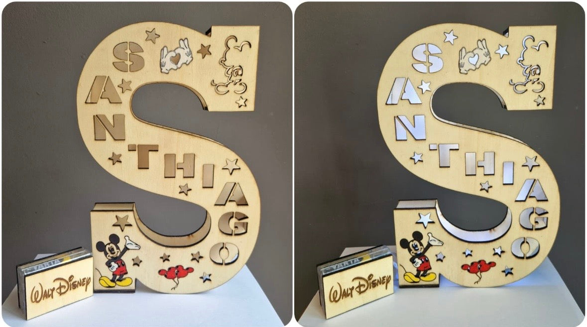 Lampada in legno personalizzata