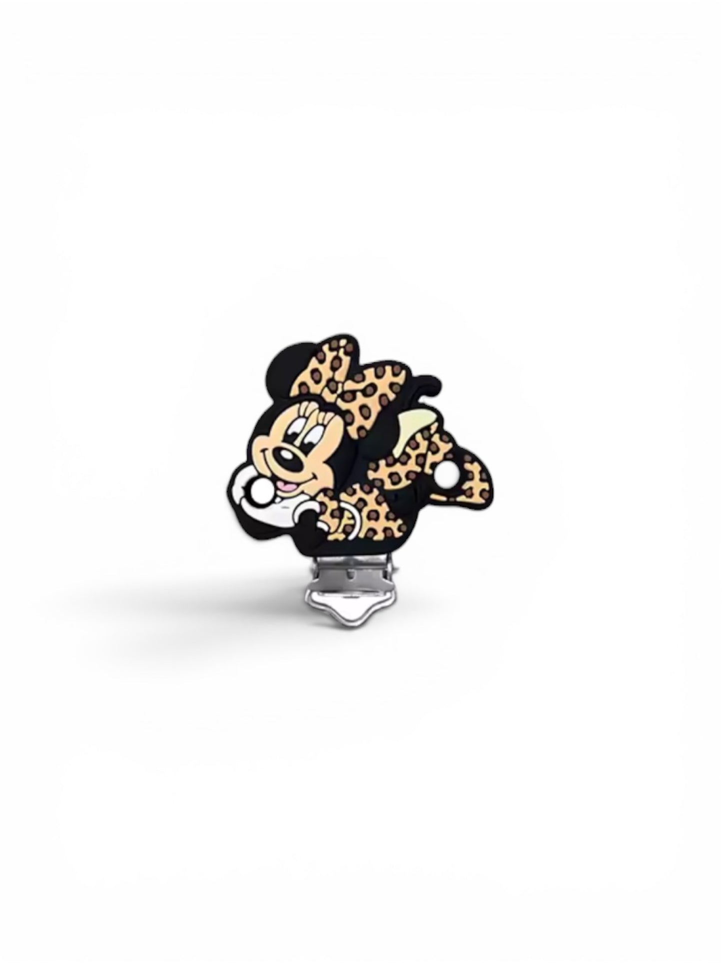 Clip silicone minnie leopardato