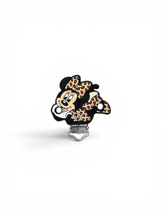 Clip silicone minnie leopardato