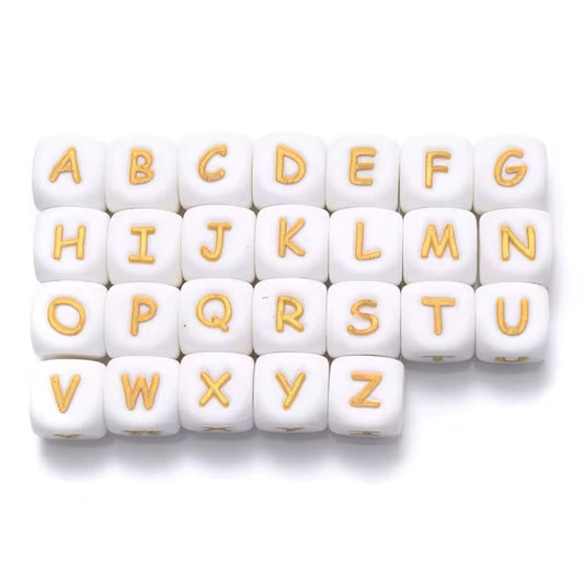 Lettere silicone 12mm oro