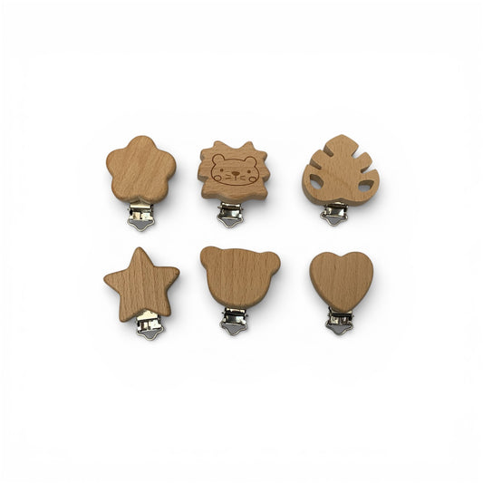 clip in legno di faggio